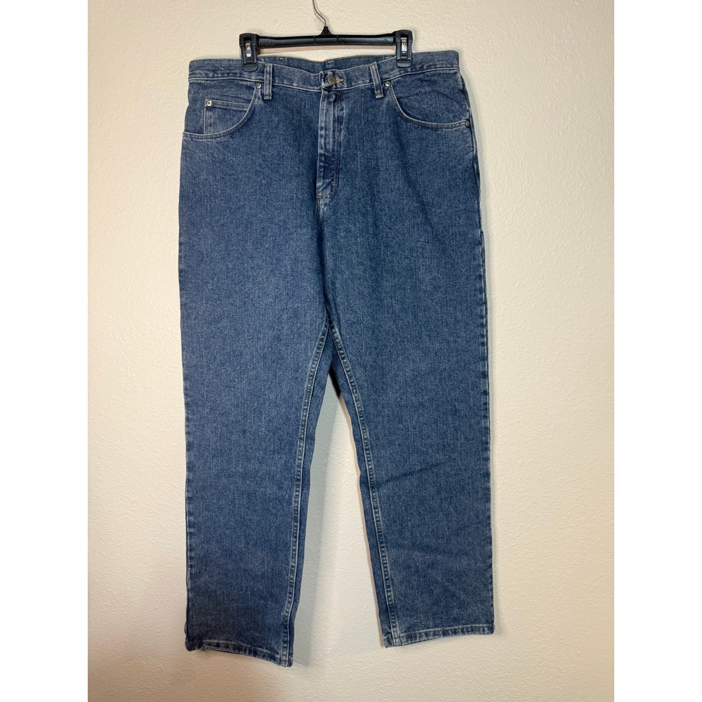 Wrangler Five Star Premium Denim Relaxed Fit Jeans Mens 38x32 Blue 97601VR